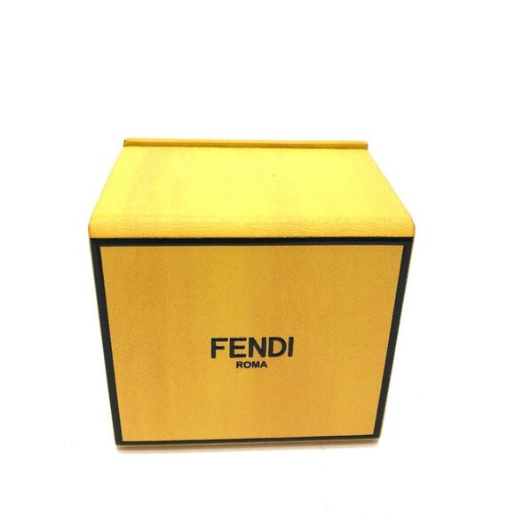 FENDI Yellow Leather Accessory Box Charm Keychain - Picture 1 of 9
